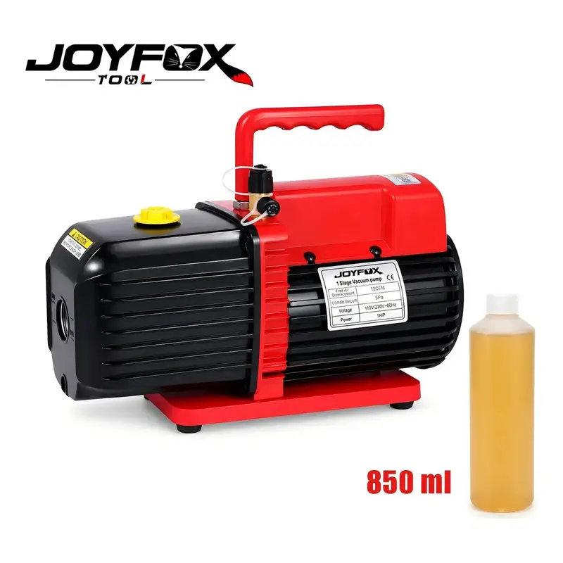Bomba De Vácuo 1 Hp 12 CFM Bivolt 110v 220v Profissional Para Refrigeração Ar Condicionado Automotivo Gás R410a R134a Joyfox com Óleo