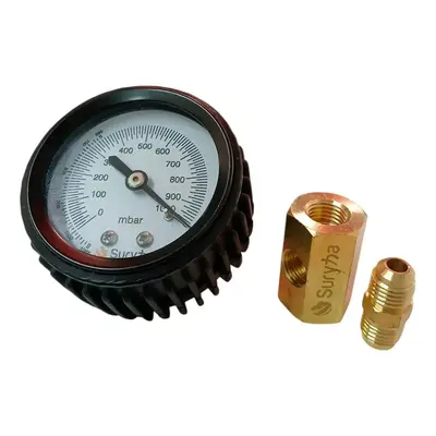 Vacuômetro Analógico + Adaptador Para Bomba Vácuo Surhya