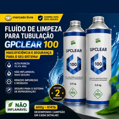 2 Fluidos Limpeza Gp Clear 141b 600g Sistemas Refrigeração