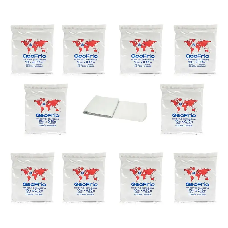 Kit C/ 10 Fitas Pvc Branca 10 Mt Instalação Ar Condicionado