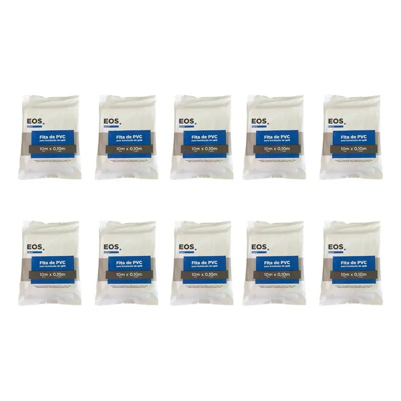 Kit 10 Fitas Pvc Branca Refrigeração Ar Condicionado 10m Eos
