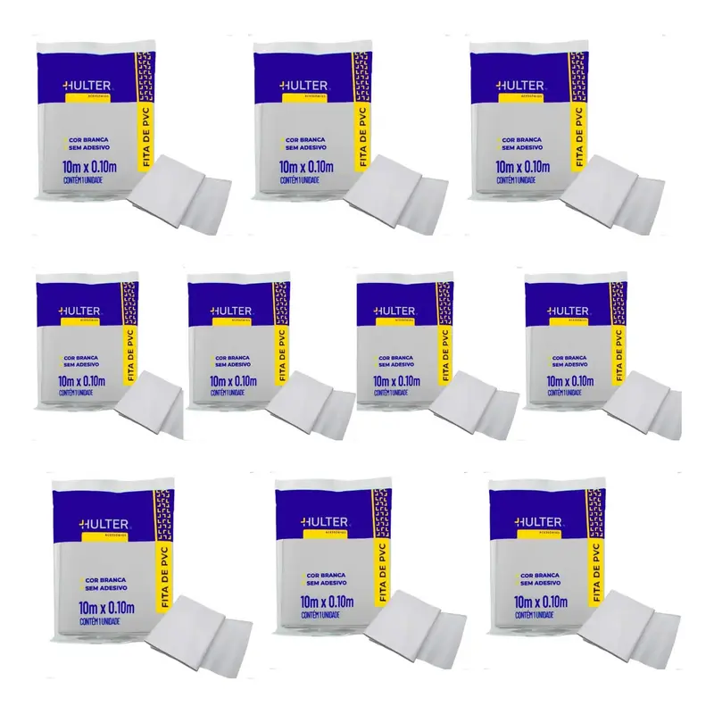 Kit 10 Fitas Pvc Branca Refrigeração Ar Condicionado 10m