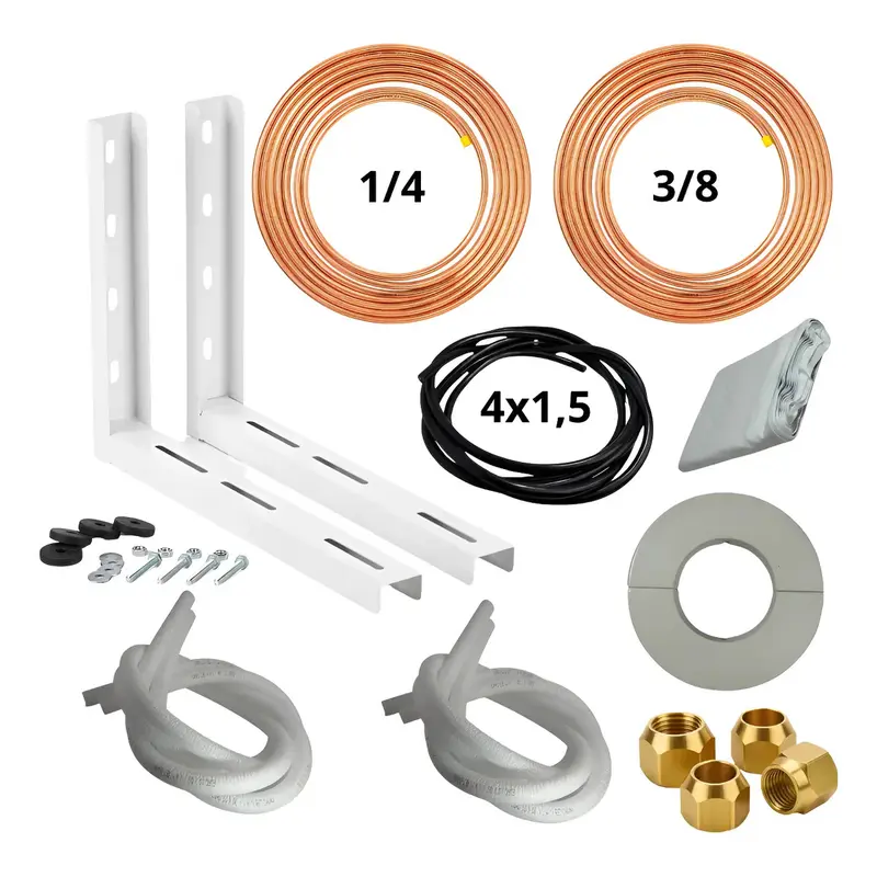Kit Instalação Ar Condicionado 2m Completo 7000 A 12000 Btus