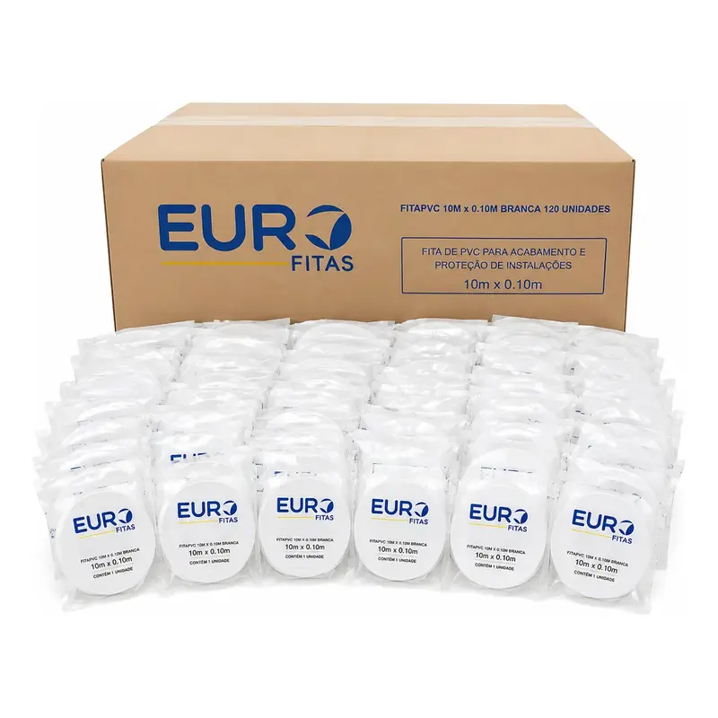 Kit 120 Fitas Pvc Branca Ar Condicionado Split 10m X 10cm