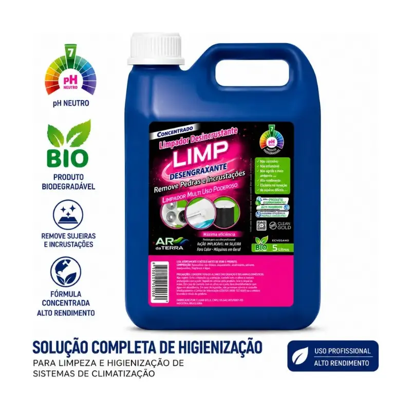 Limpador Desincrustante Limpeza Ar Condicionado 5l Multiuso