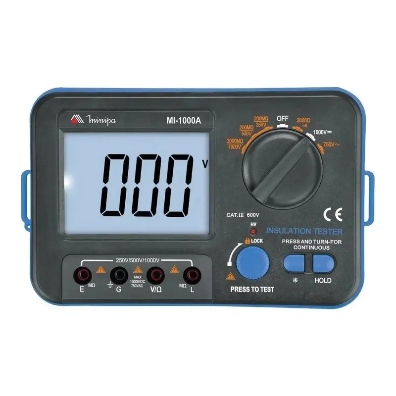 Megômetro Digital Medidor De Isolação Mi-1000a Minipa