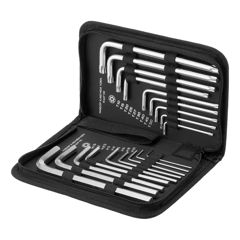 Jogo De Chave Allen E Torx Longa Crv 1,5-10mm 18pcs Mtx