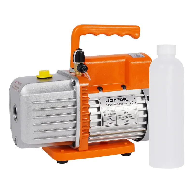 Bomba de Vácuo Joyfox 0.5 HP Bivolt para Refrigeração e Ar Condicionado 7cfm Unico Estágio Profissional