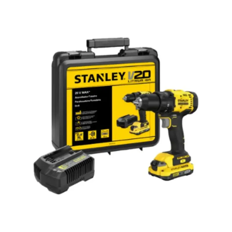 Furadeira E Parafusadeira Stanley Scd701d1k Bat 20v + Maleta