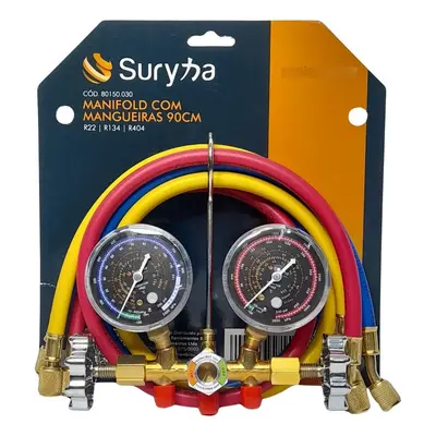 Conjunto Manifold R22 R134 R404 Mangueira 90 Suryha 80150030