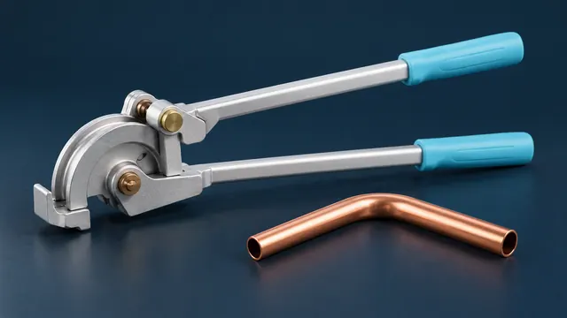 Ilustração: Curvador manual e tubo de cobre curvado