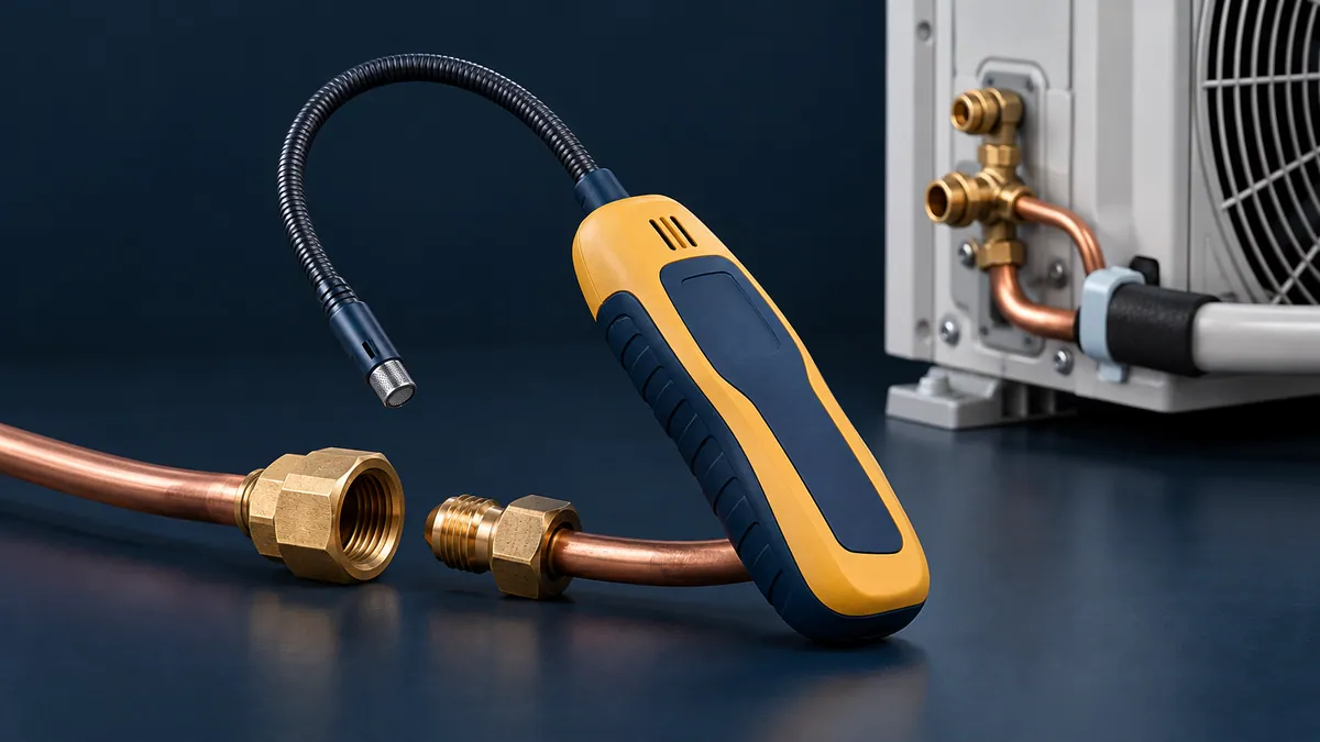 Ilustração: Detector de vazamento com sonda flexível